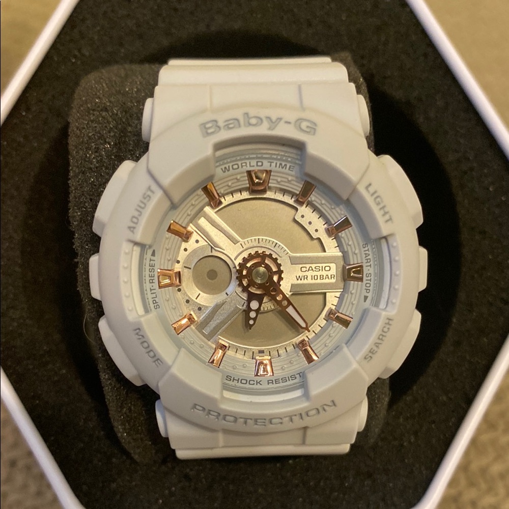 Casio Baby-G White and Silver Watch